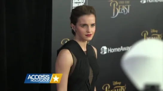 Emma Watson Braves Winter Storm Stella For The Beauty And The Beast NYC Prem