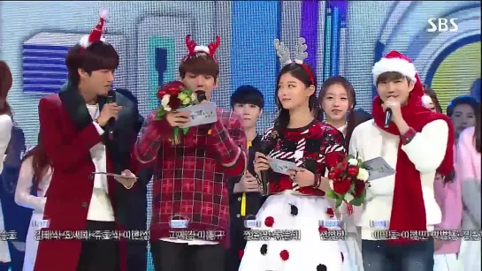 141214 MC Suho Baekhyun @ Inkigayo