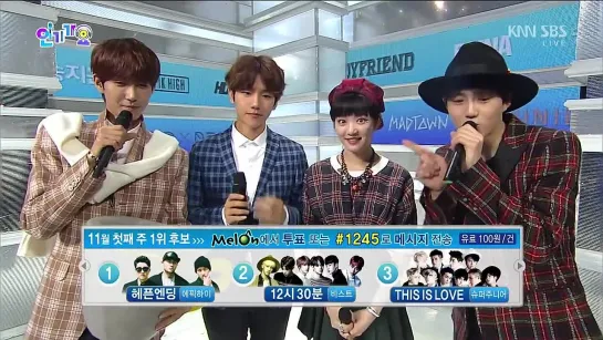 141102 MC Suho & Baekhyun  @ SBS Inkigayo