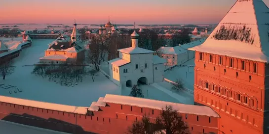 Суздаль – аэросъёмка зимнего города _ Suzdal. Winter in the old Russian city