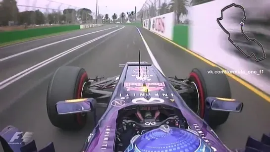 F1 2013. Australian GP. Sebastian Vettel Onboard Pole Position Lap