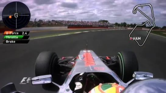 F1 2010. British GP. Lewis Hamilton Onboard Lap