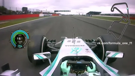 F1 2014. British GP. Nico Rosberg Onboard Pole Position Lap