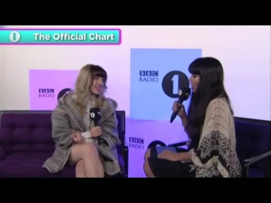 Leah McFall with Jameela Jamil on The Official Chart