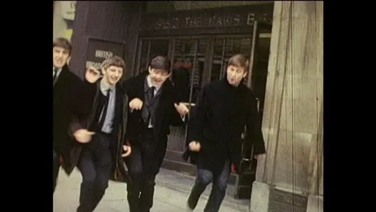 The Beatles Outside BBC The Paris Studios, London - Color Home Movie - 4 April 1963