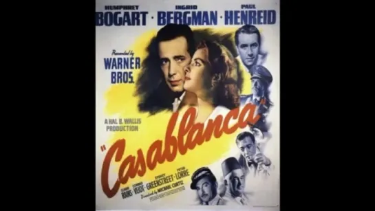 Casablanca (1942) Play it Sam, Play As Time Goes By. Ingrid Bergman, Huphrey Bogart, Sinatra sings.