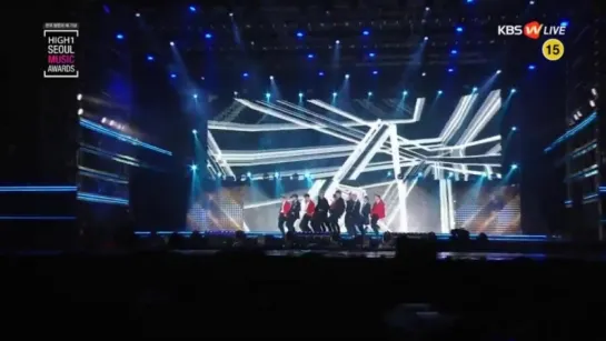 Seventeen - Rock + Adore U @ 25th Seoul Music Awards 160114