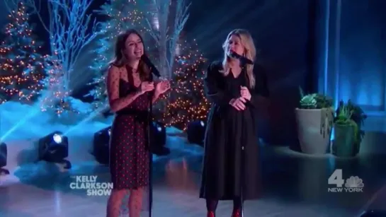 Lea Michele and Kelly Clarkson singing ’White Christmas’ (October 25, 2019)