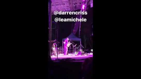 Lea and Darren Criss performing “Falling Slowly” via Jenna Ushkowitz’s Instagram Stories (October 8, 2017)