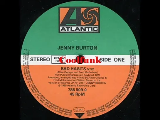 Jenny Burton - Bad Habits (12 Inch 1985)