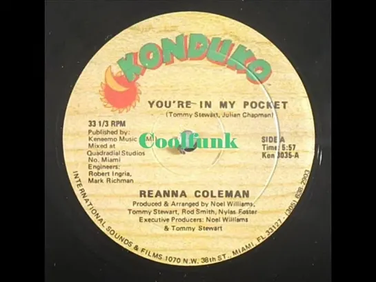 Reanna Coleman - Youre In My Pocket (12 Inch 1984)