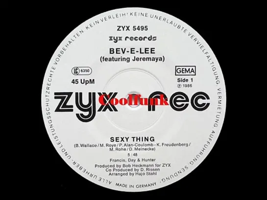 Bev-E-Lee  (Featuring Jeremaya) - Sexy Thing (12 Inch 1986)