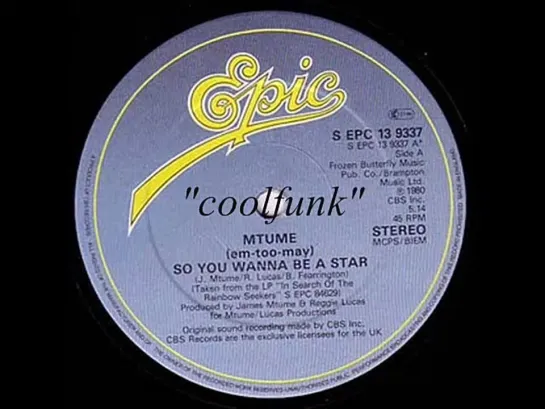 Mtume - So You Wanna Be A Star (12 Inch 1980)