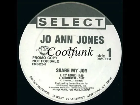 Jo Ann Jones – Share My Love (12  Extended 1988)