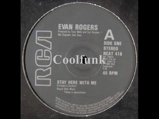 Evan Rogers - Stay Here With Me (12  Funk 1984)