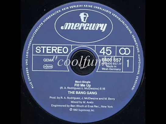 The Bang Gang - Fill Me Up (12  Funk 1982)