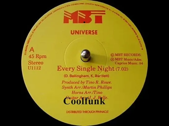 Universe - Every Single Night (12  Electro Disco-Funk 1984)