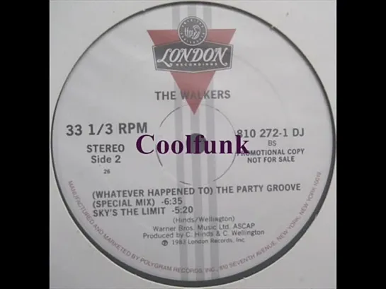 The Walkers - Skys The Limit (12  Electro Disco-Funk 1983)