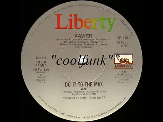 Xavier - Do It To The Max (12  Funk 1982)