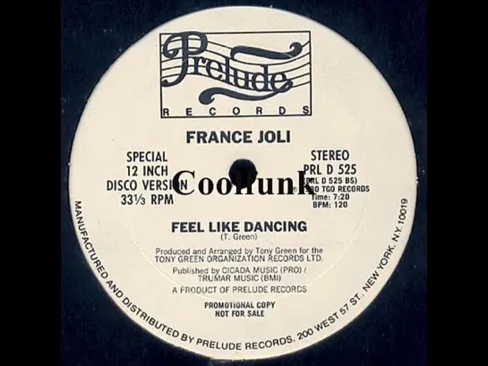 France Joli - Feel Like Dancing (Special 12  Disco Version 1980)