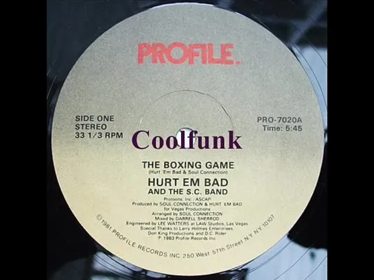 Hurt em Bad And The Sc Band - The Boxing Game (12  Rap Funk 1983)