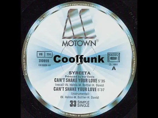 Syreeta - Cant Shake Your Love (12  Disco-Funk 1981)