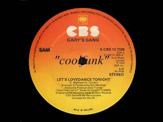 Garys Gang - Lets Lovedance Tonight (12  Disco 1979)