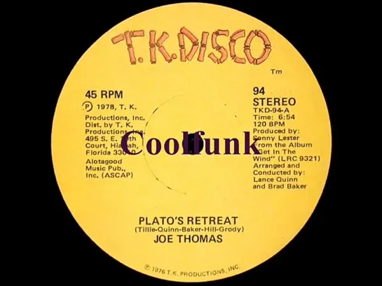 Joe Thomas - Platos Retreat (12  Disco 1978)