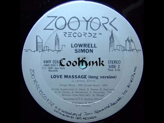 Lowell Simon - Love Massage (12  Modern-Soul 1981)