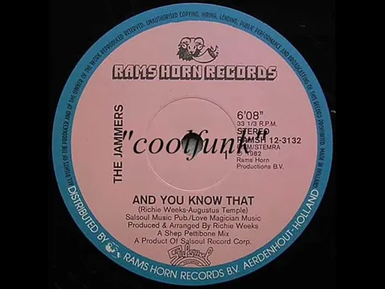 The Jammers - And You Know That (12  Funk 1982)