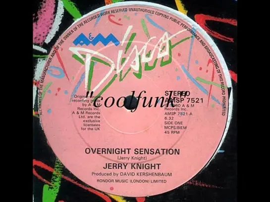 Jerry Knight - Overnight Sensation (12  Special Extended 1980)