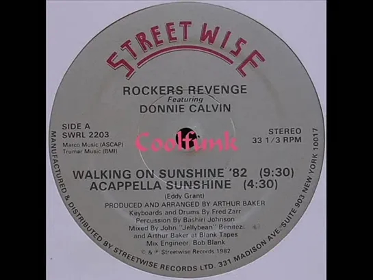 Rockers Revenge Feat Donnie Calvin - Walking On Sunshine 82 (12  Electro Disco-Funk)