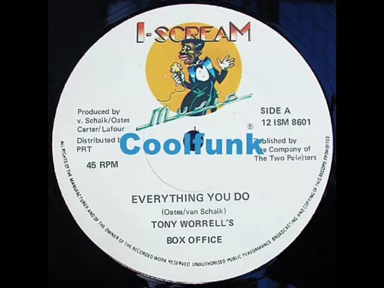 Tony Worrells Box Office - Everything You Do (12  Funk 1986)