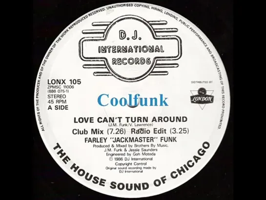 Farley  Jackmaster  Funk - Love Cant Turn Around (12  Club Mix 1986)