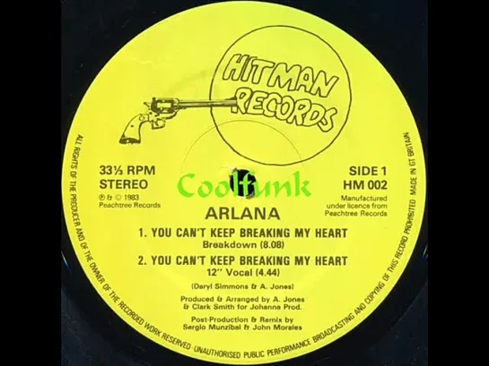 Arlana - You Cant Keep Breaking My Heart (12  Breakdown 1983)