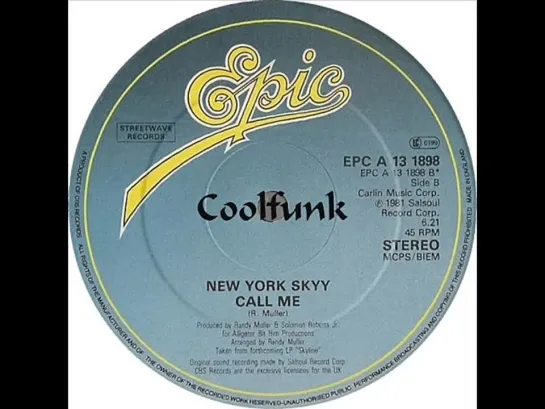 New York Skyy - Call Me (12  Funk 1981)