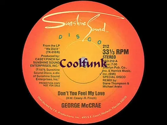 George Mccrae - Dont You Feel My Love (12  Disco 1979)