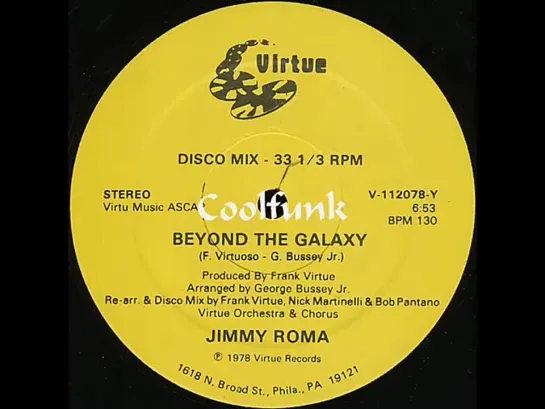 Jimmy Roma - Beyond The Galaxy (12  Disco 1978)