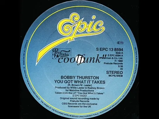 Bobby Thurston - You Got What It Takes (12  Extended 1980)