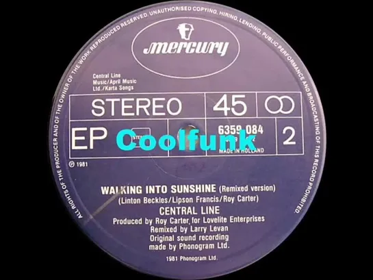 Central Line - Walking Into Sunshine (12  Remix 1981)