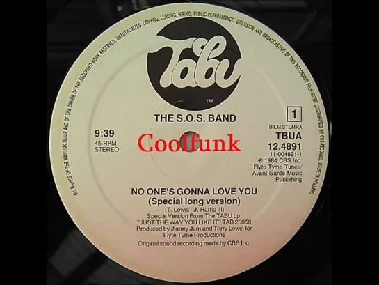 The S O S Band - No Ones Gonna Love You (12  Extended 1984)