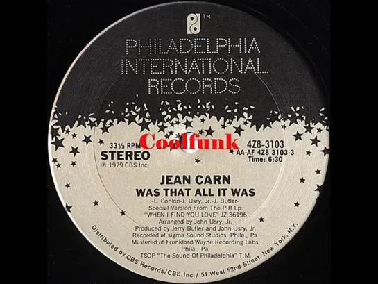 Jean Carn - Was That All It Was (12 Inch 1979)