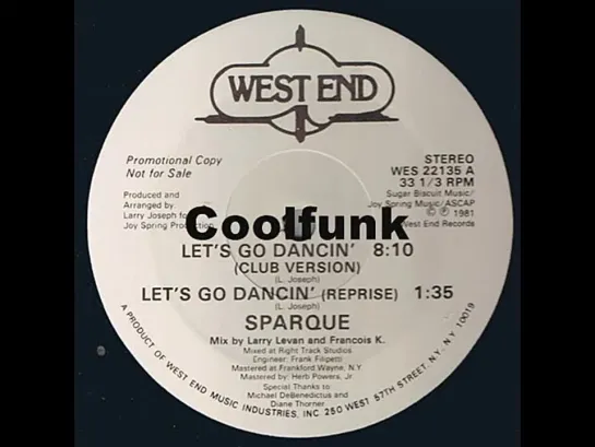 Sparque - Lets Go Dancin (12 Inch 1981)