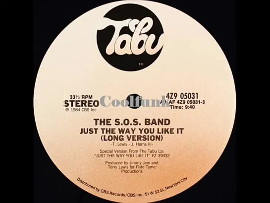 The S.O.S. Band - Just The Way You Like It (12  Extended 1984)