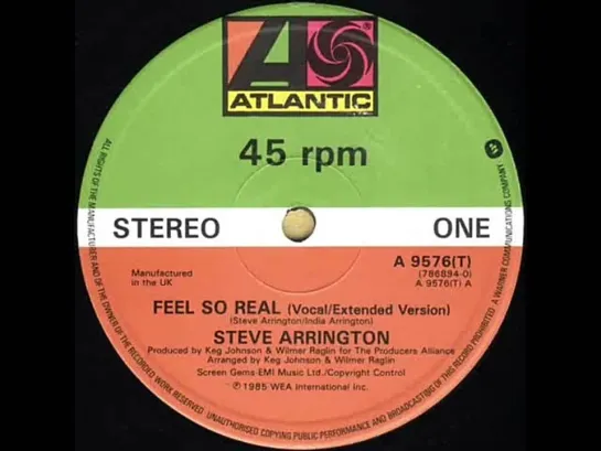 Steve Arrington - Feel So Real (12  Extended 1985)