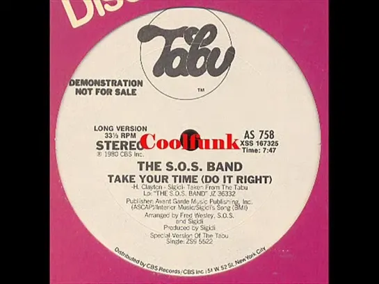 The S.O.S. Band – Take Your Time (Do It Right)    12 Inch 1980