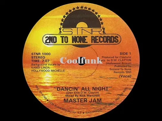 Master Jam - Dancin All Night (12 Inch 1982)