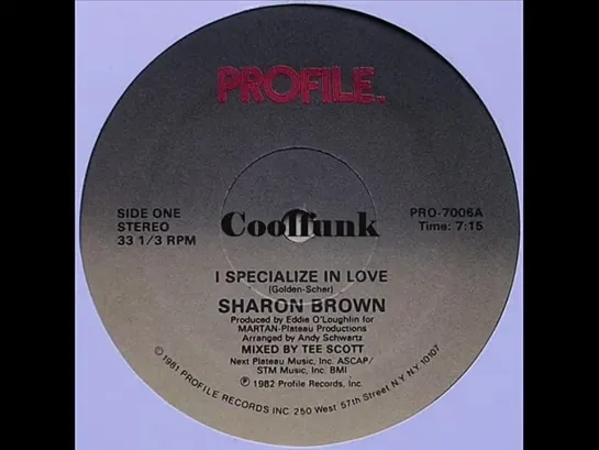 Sharon Brown - I Specialize In Love (12 Inch 1982)