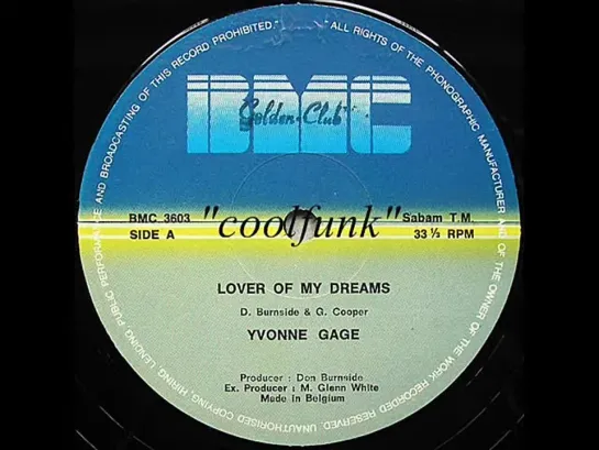 Yvonne Gage - Lover Of My Dreams (12 Inch 1984)