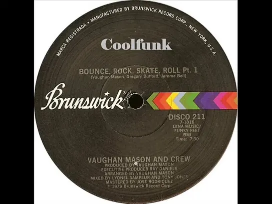 Vaughan Mason And Crew - Bounce, Rock, Skate, Roll (12 Inch 1979)